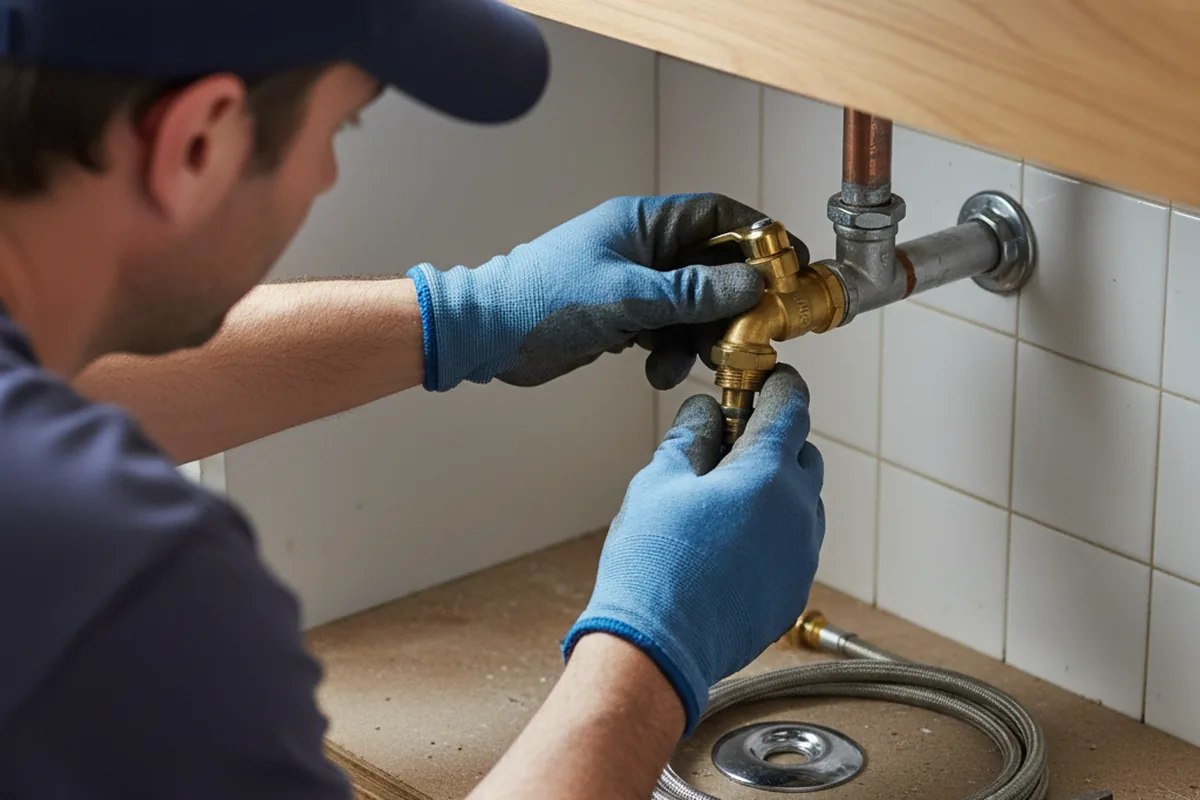 Shutoff valve and fitting work during Emergency Plumbing in Lincoln